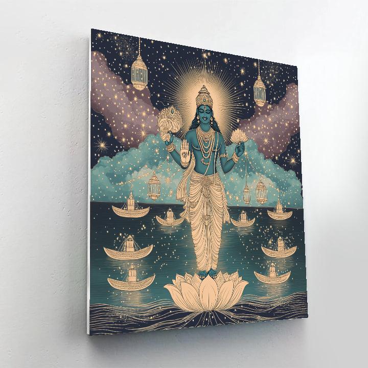 Vishnu At The Bridge Of Stars In The Dwarf Galaxy Harbor DIY paint by numbers