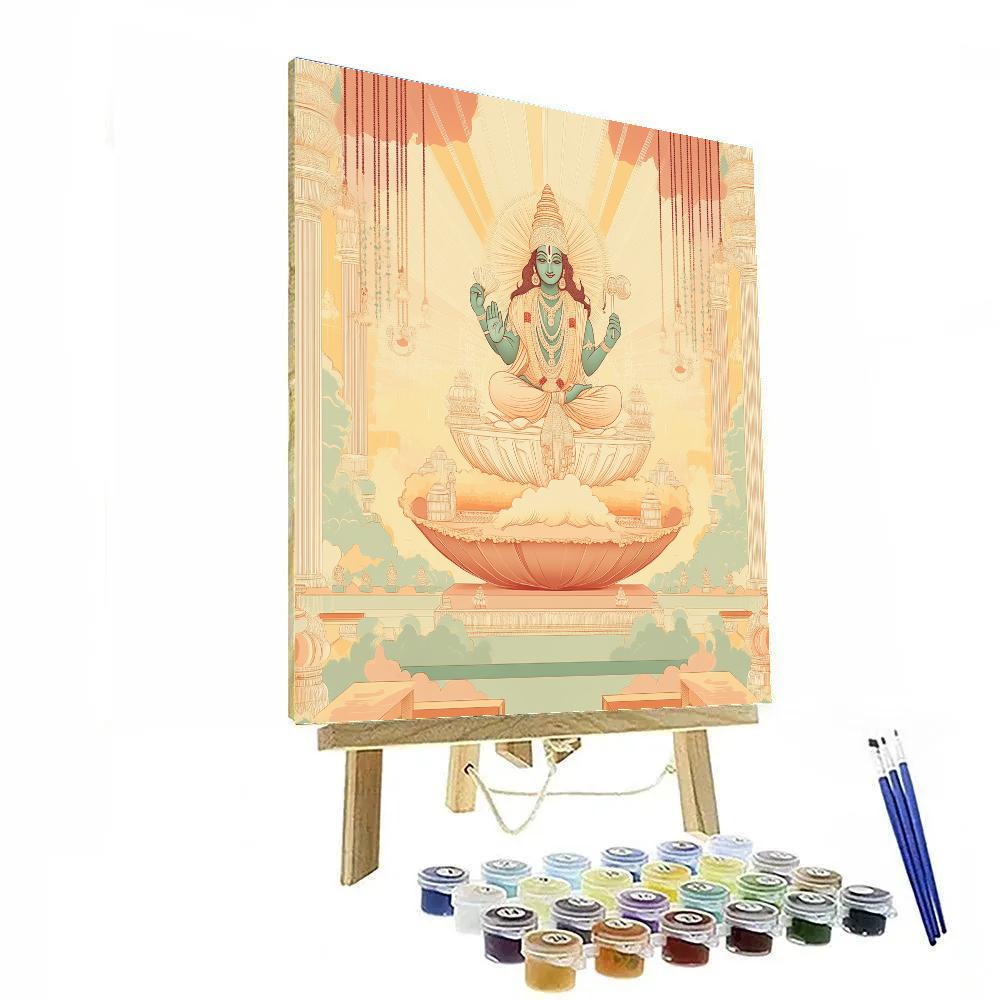 Vishnu Teaching In The Floating Conch Shell Amphitheater Paint by numbers kits