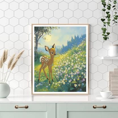 Bambi Spring Meadow Starflowers Numbered painting kits