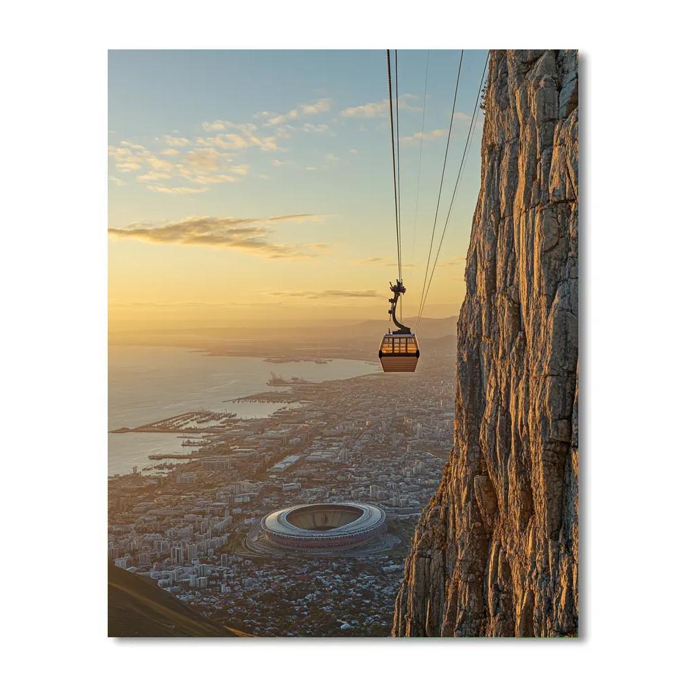 Table Mountain Cableway View Cape Town South Africa Number painting