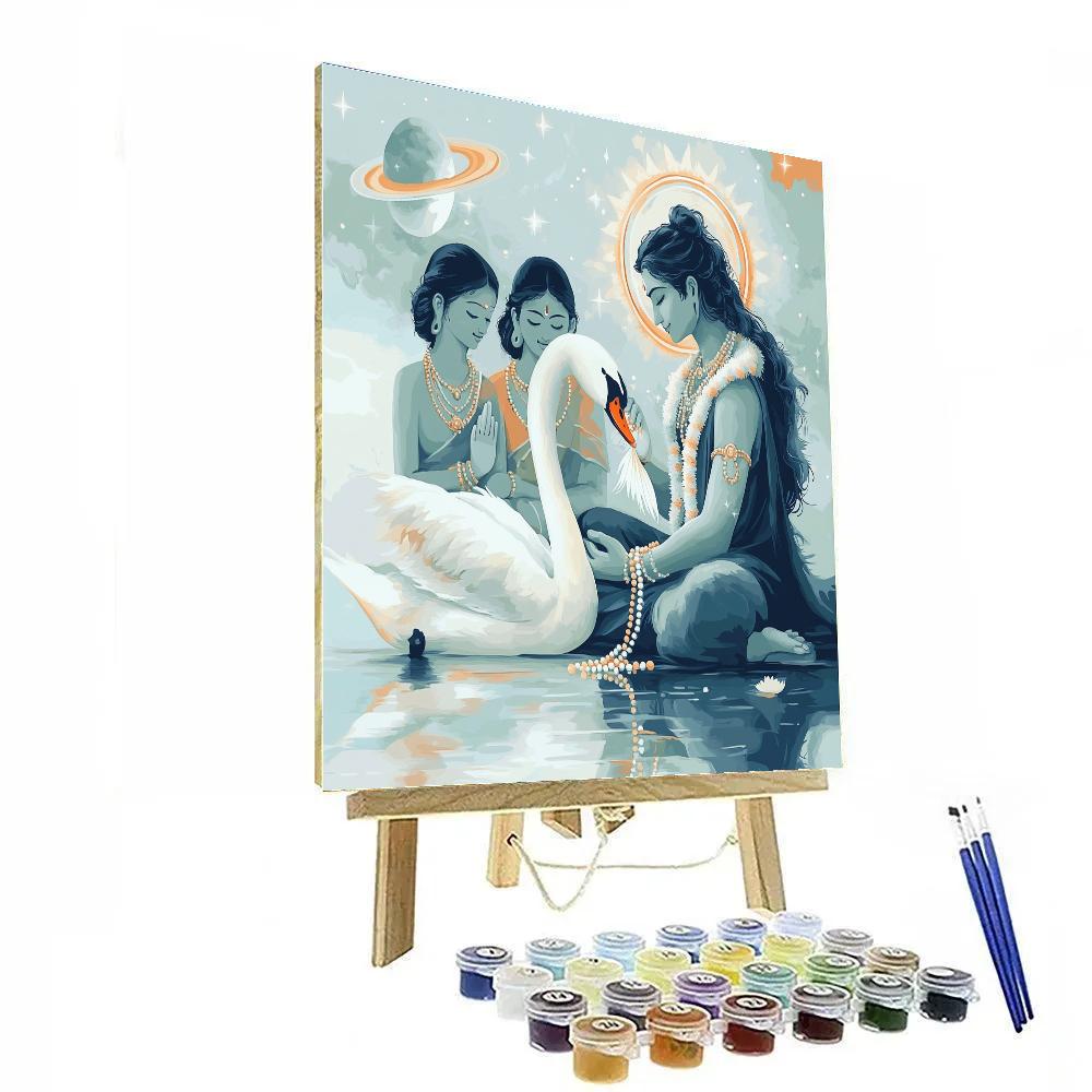 Brahma And The Orbital Swan painting number kit