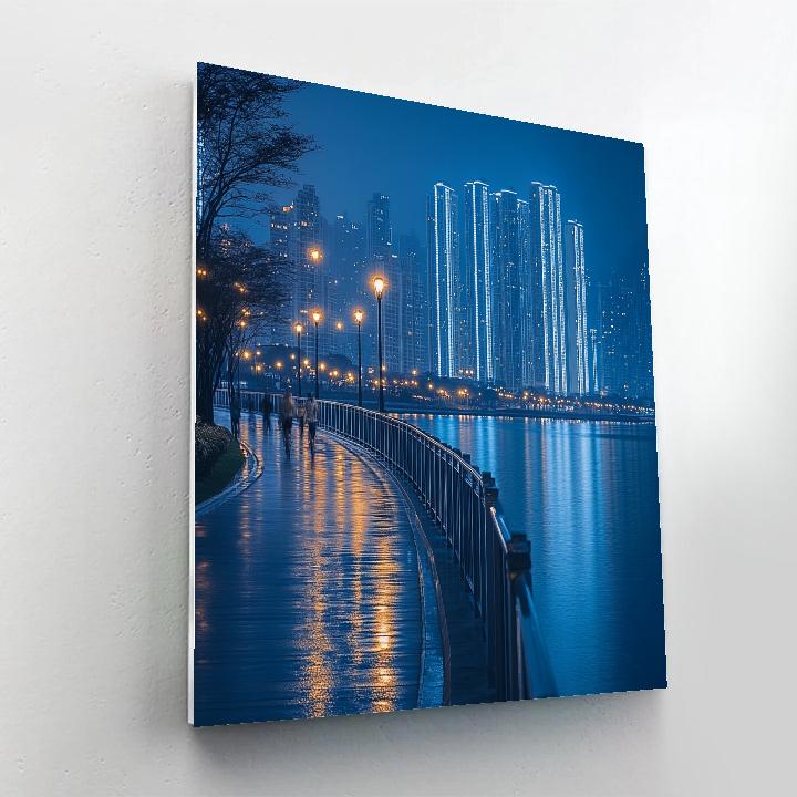 Marina Bay Waterfront Night Walk Singapore Number painting