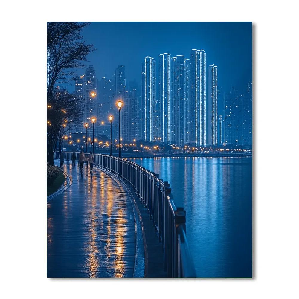 Marina Bay Waterfront Night Walk Singapore Number painting