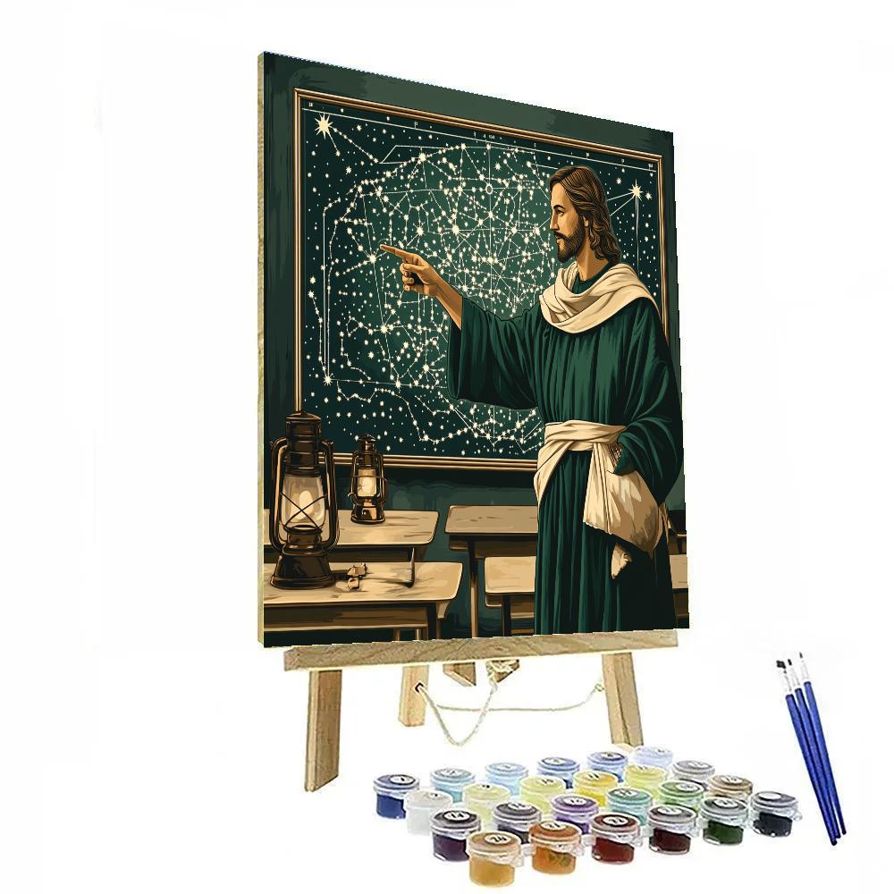 Jesus Star Map Teacher Of The Night School paint by color
