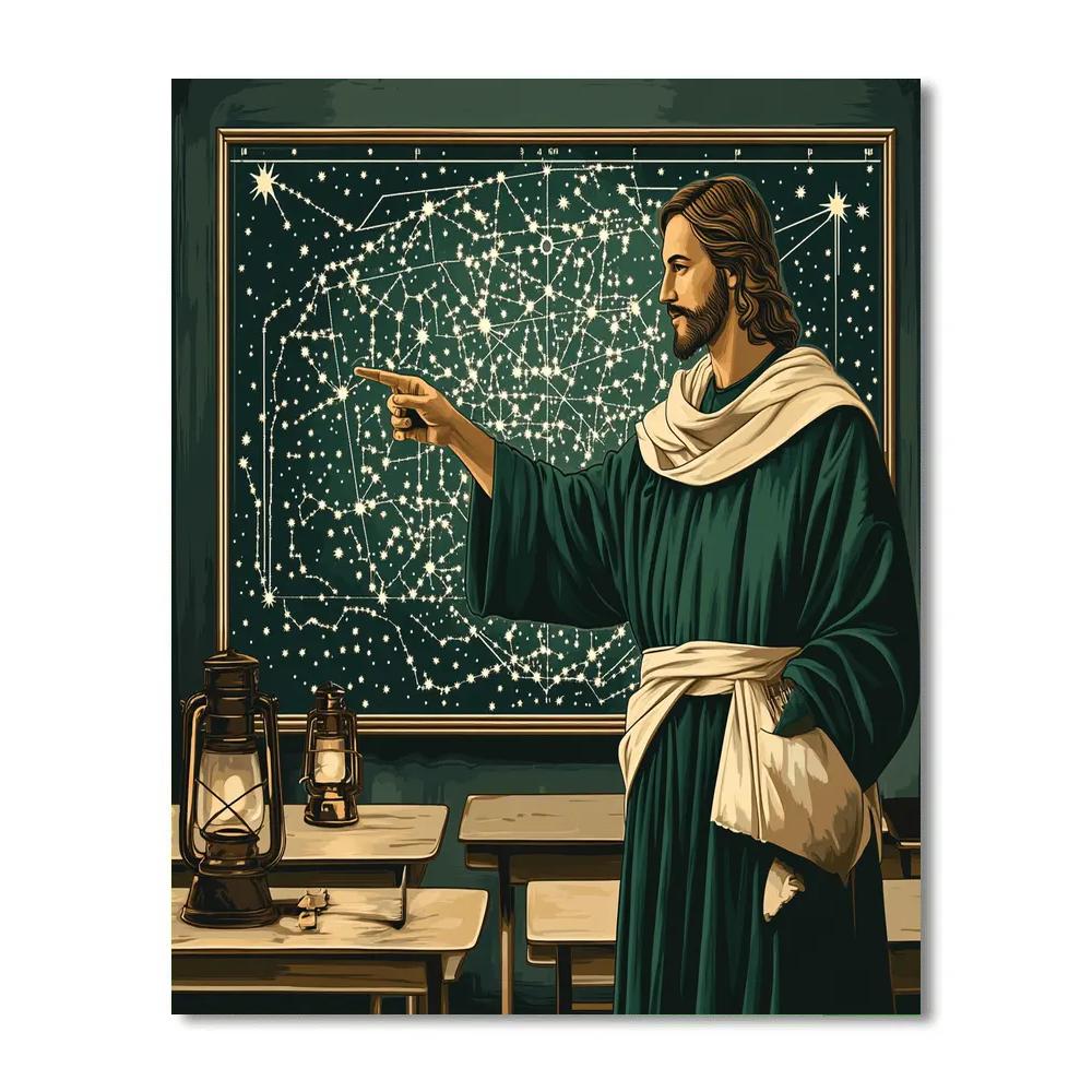 Jesus Star Map Teacher Of The Night School paint by color