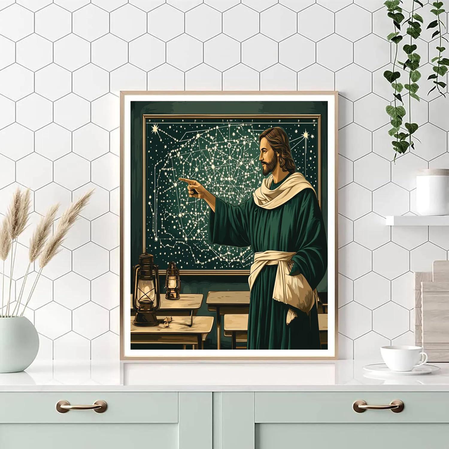 Jesus Star Map Teacher Of The Night School paint by color