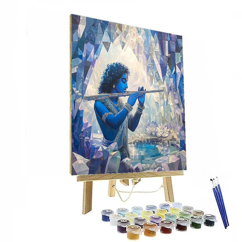 Krishna Crystal Cave Flute Echo Numbered painting kits