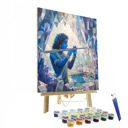 Krishna Crystal Cave Flute Echo Numbered painting kits