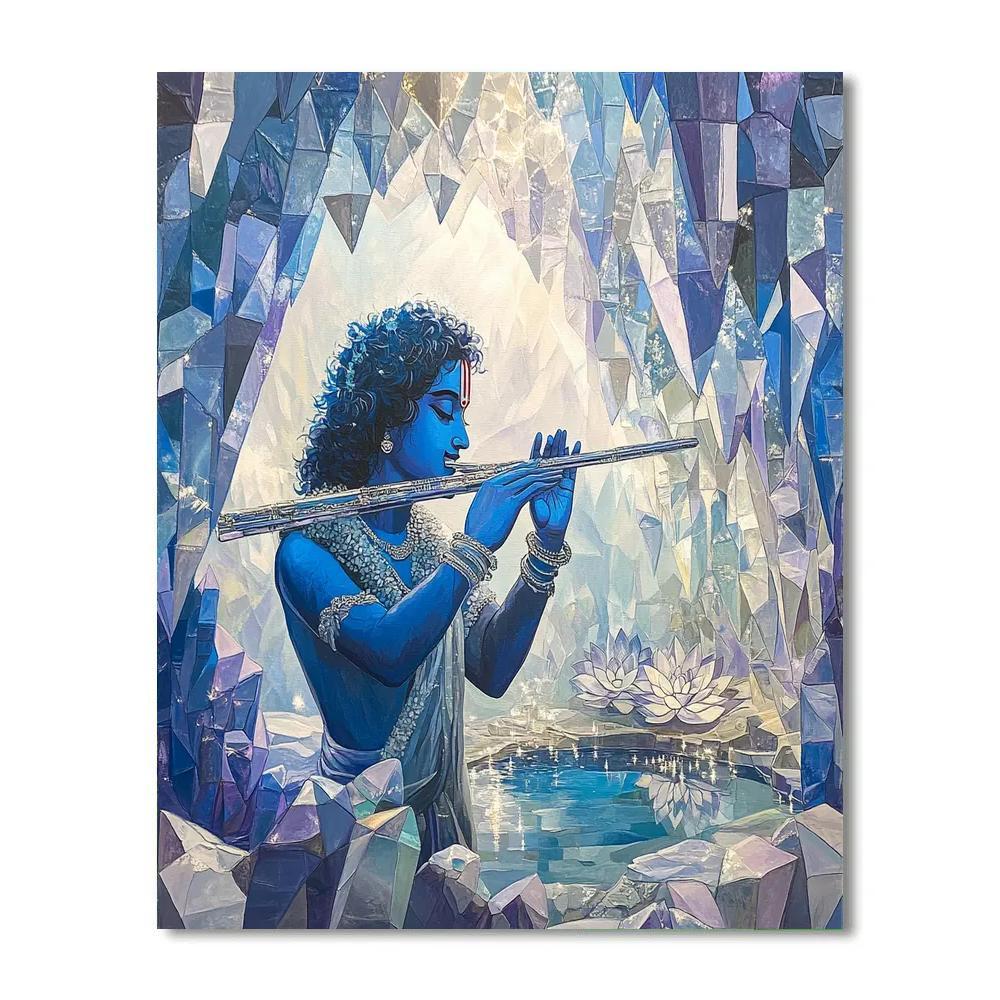 Krishna Crystal Cave Flute Echo Numbered painting kits