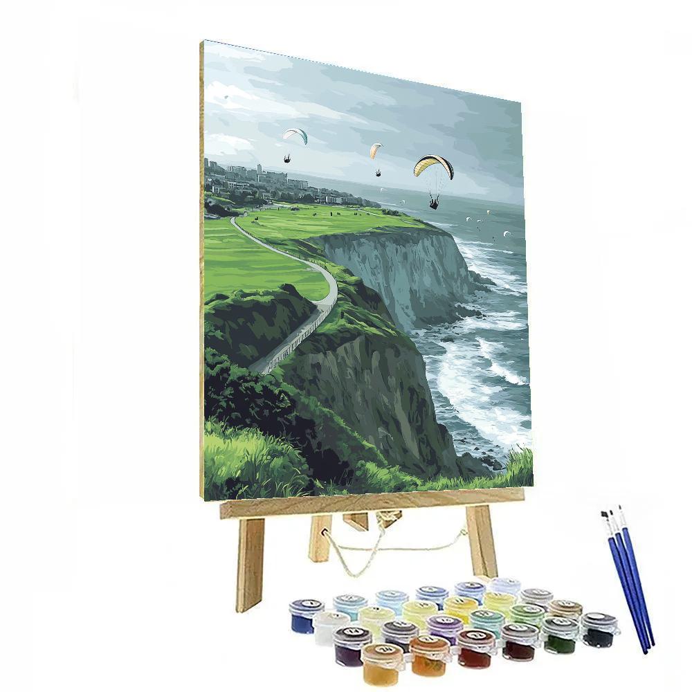 Miraflores Clifftop Park Over The Pacific Lima Peru paint by number