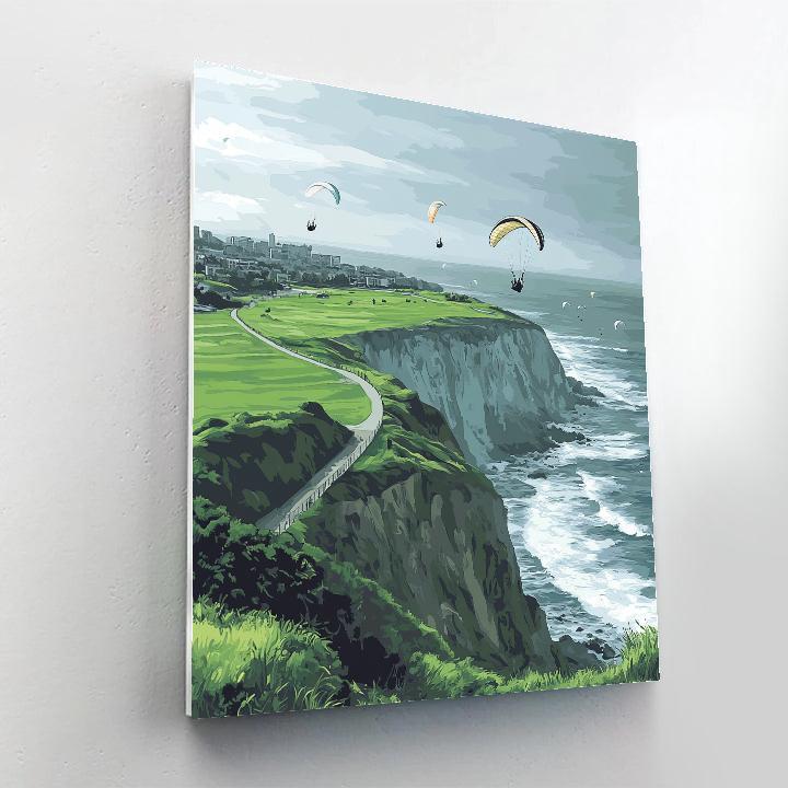 Miraflores Clifftop Park Over The Pacific Lima Peru paint by number