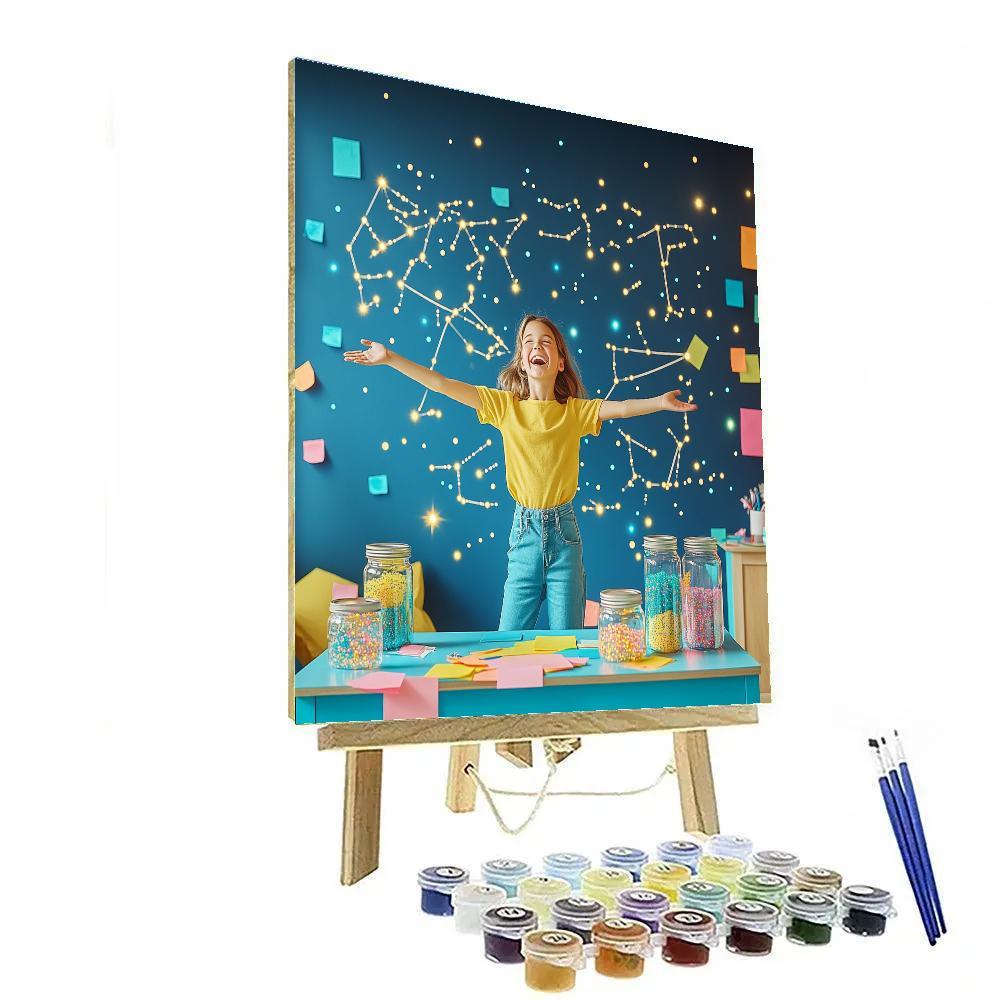 Joy Color Burst Constellation Workshop paint by numbers