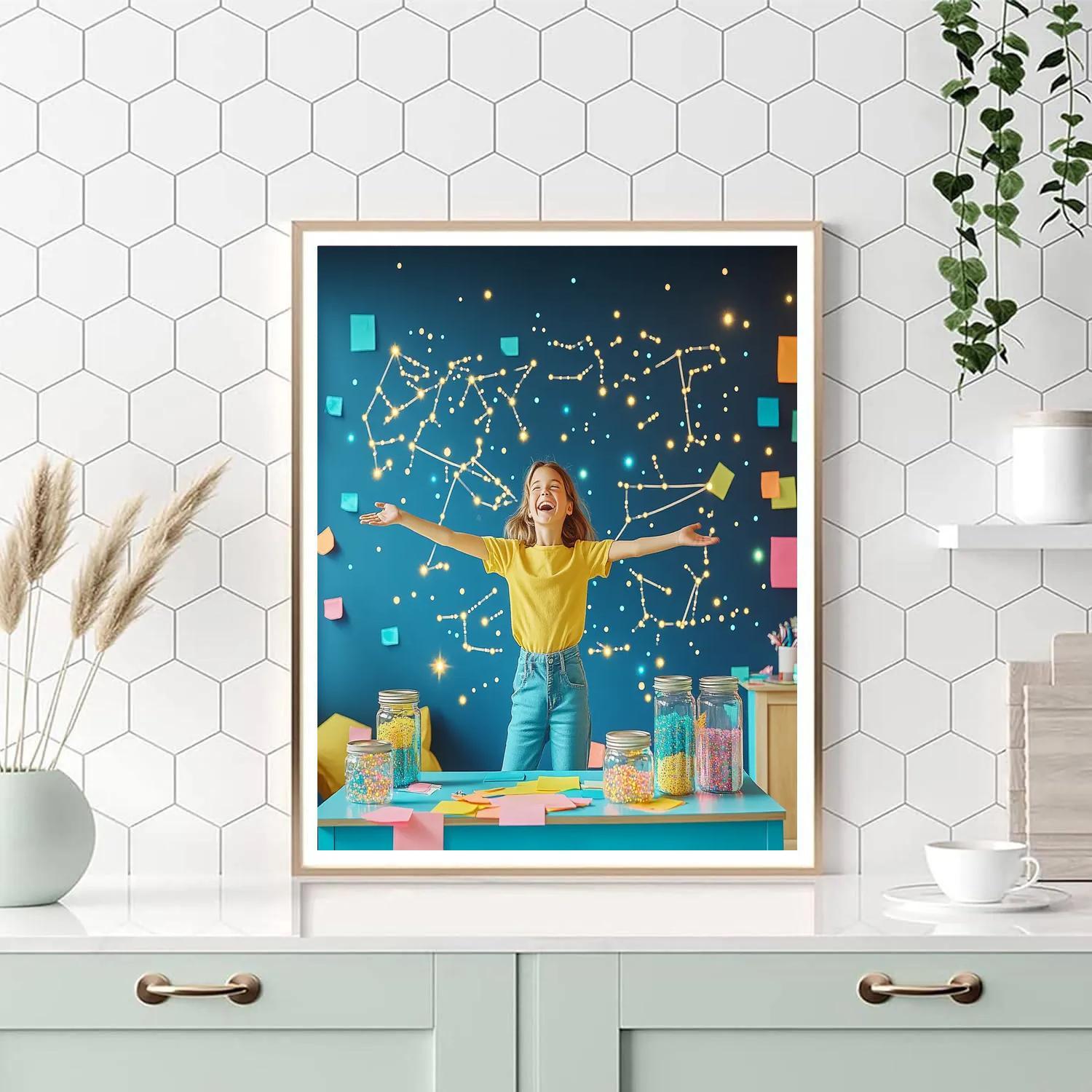 Joy Color Burst Constellation Workshop paint by numbers