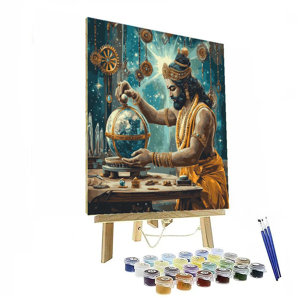 Brahma In The Celestial Workshop paint by numbers