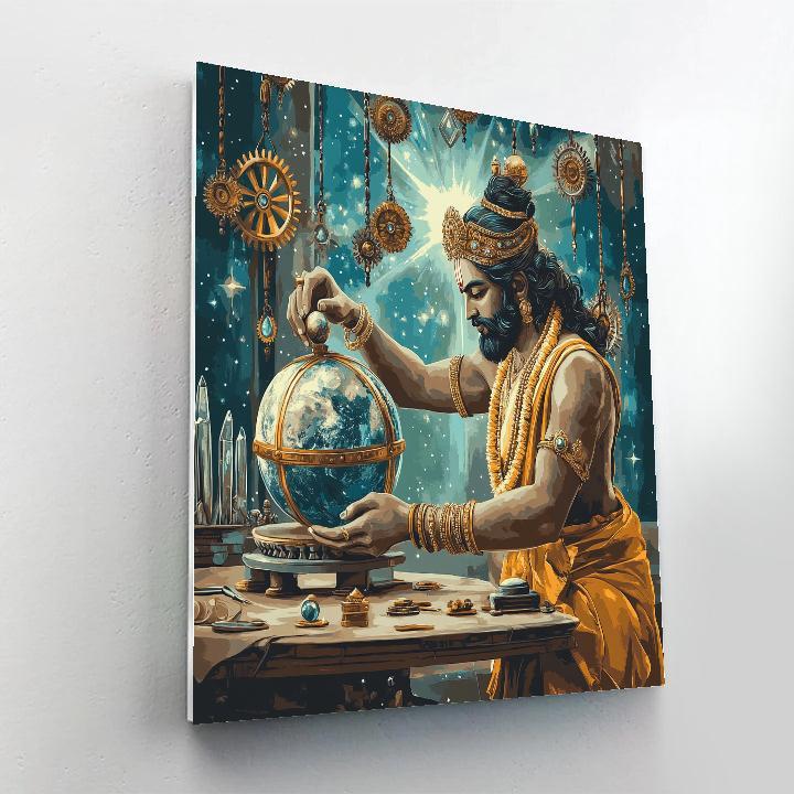 Brahma In The Celestial Workshop paint by numbers