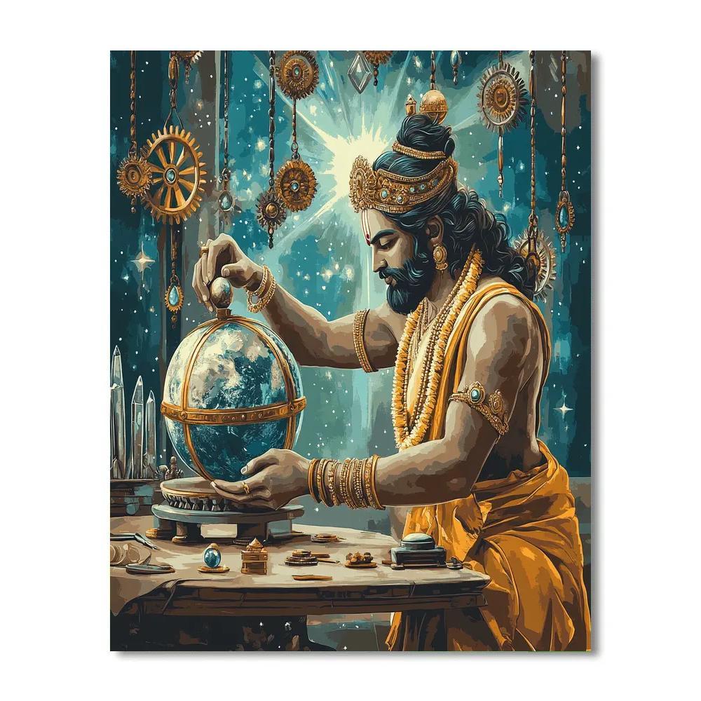 Brahma In The Celestial Workshop paint by numbers