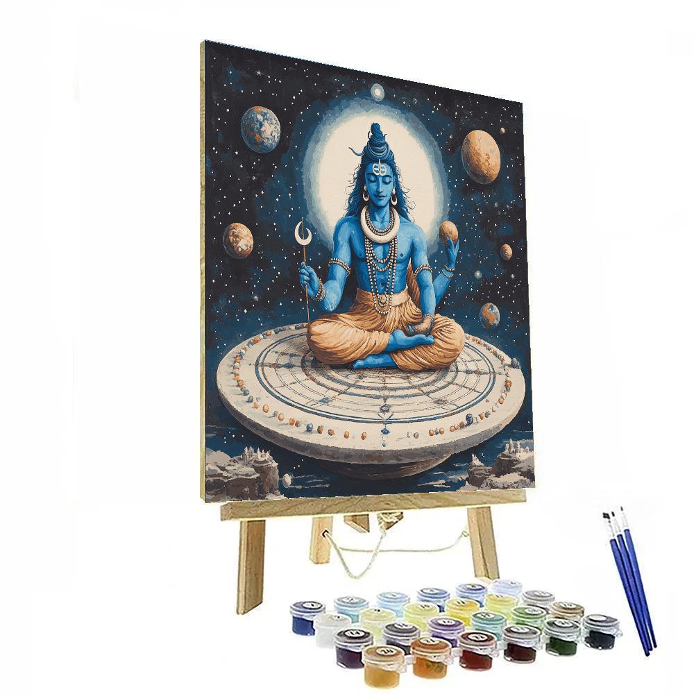 Shiva Orbital Tantra Diagram Number painting