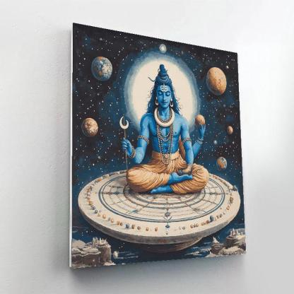 Shiva Orbital Tantra Diagram Number painting