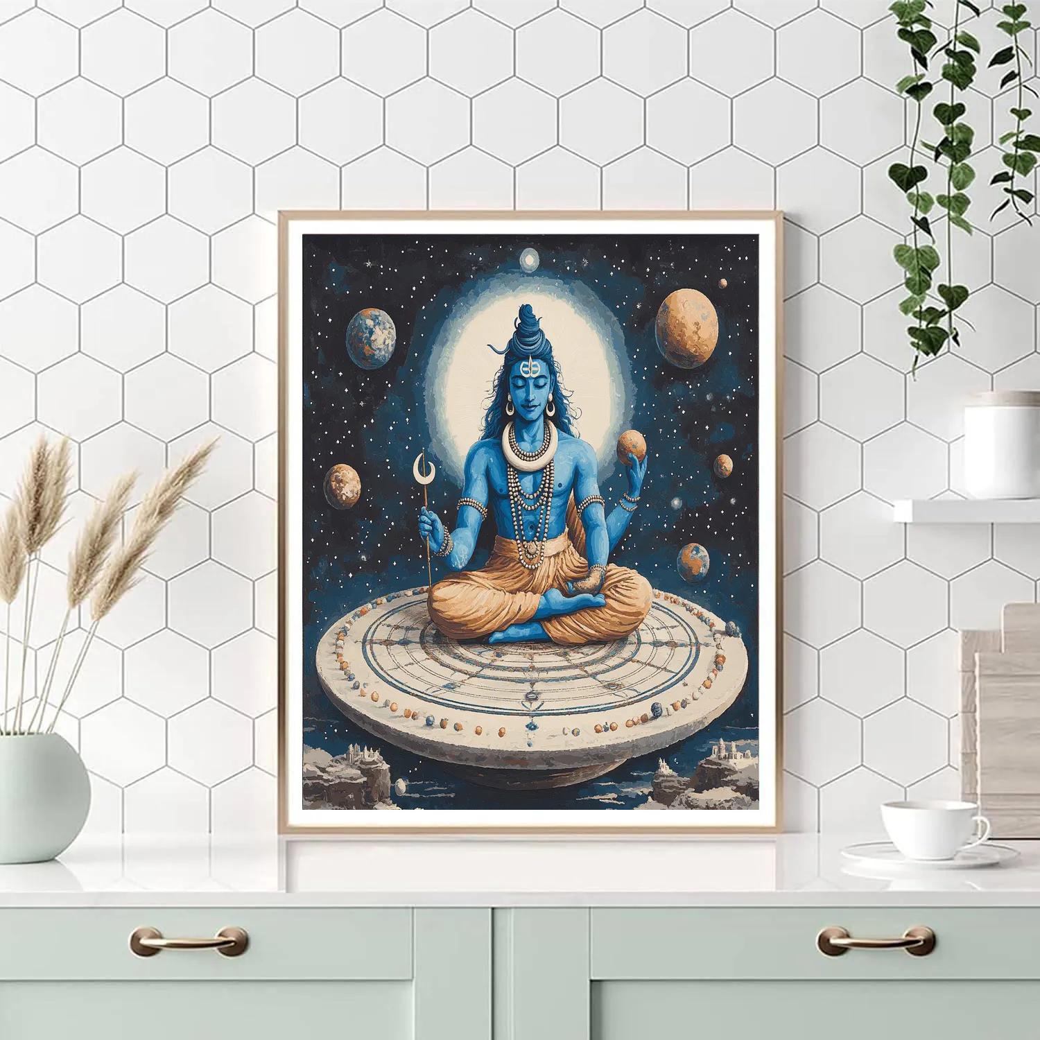 Shiva Orbital Tantra Diagram Number painting