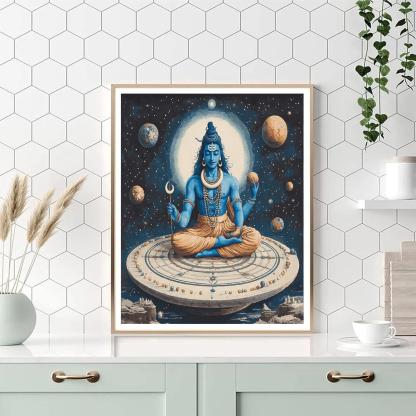 Shiva Orbital Tantra Diagram Number painting