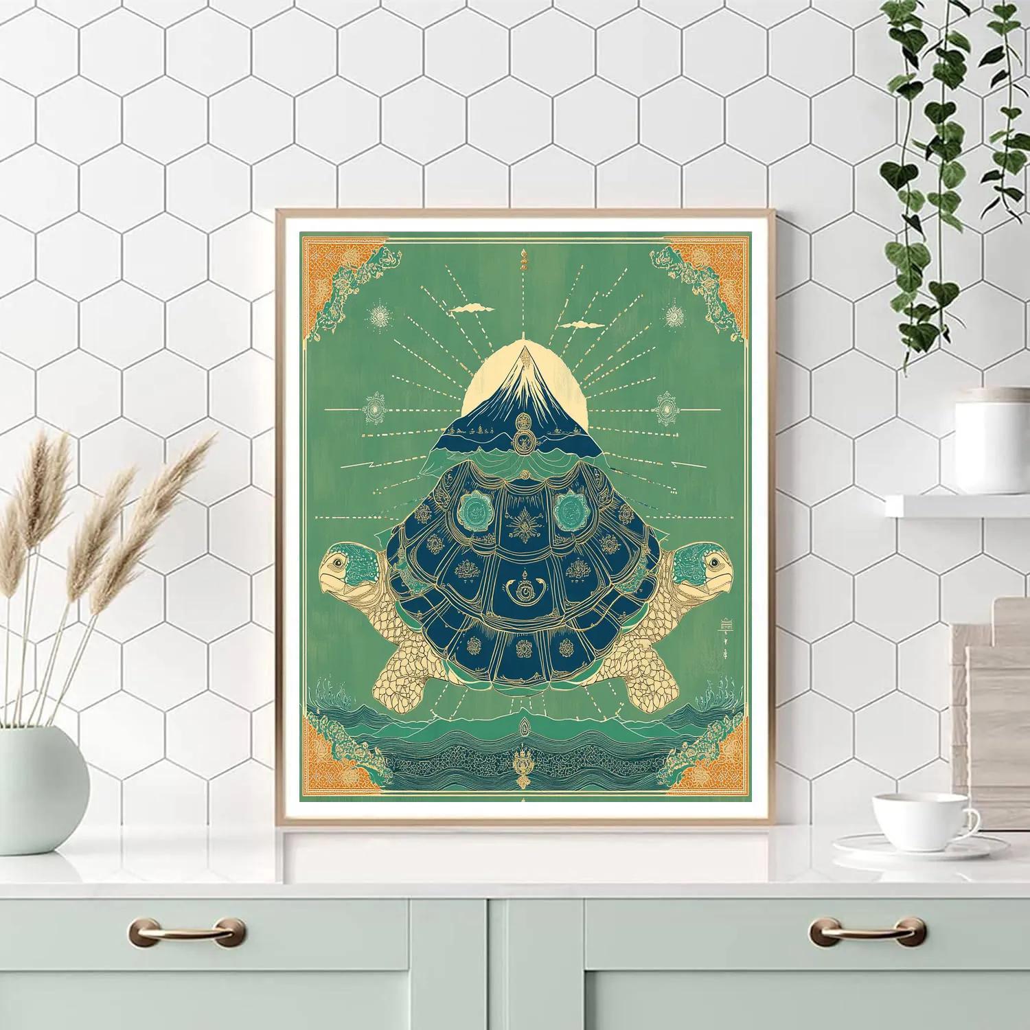 Vishnu As Kurma Supporting The Mountain Churning Diagram paint by numbers