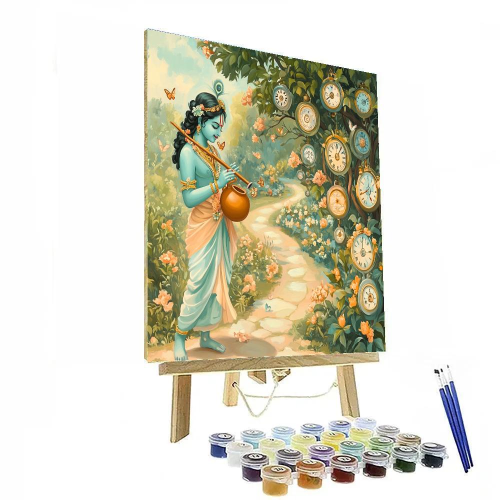 Krishna Garden Of Time Flowers Paint by numbers art