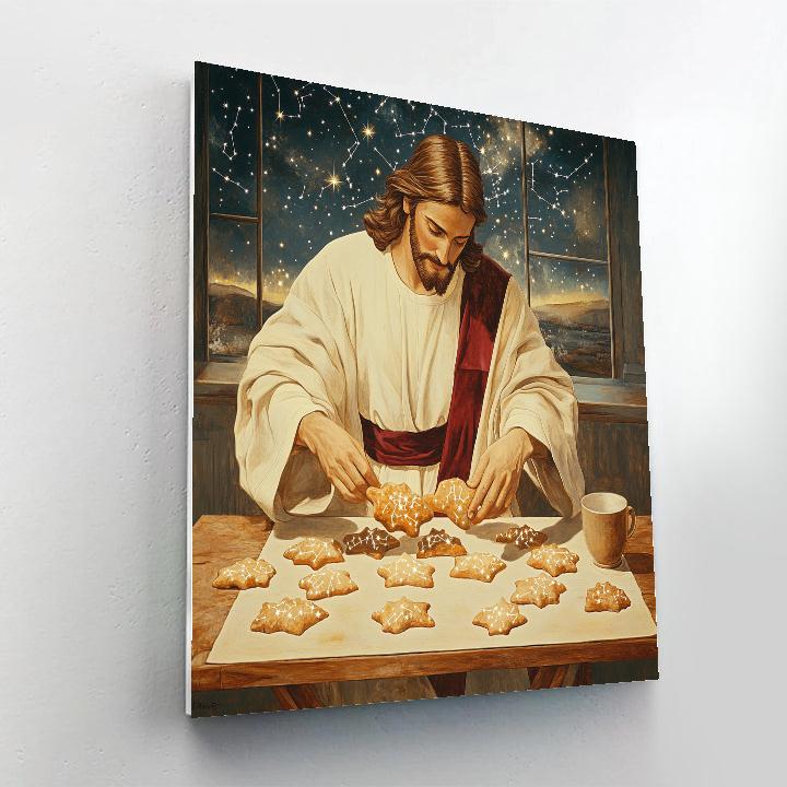 Jesus Bread And Constellation Table Setting Paint by numbers kits