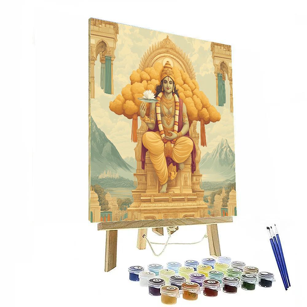 Brahma In Saffron Cloud Palace paint by numbers
