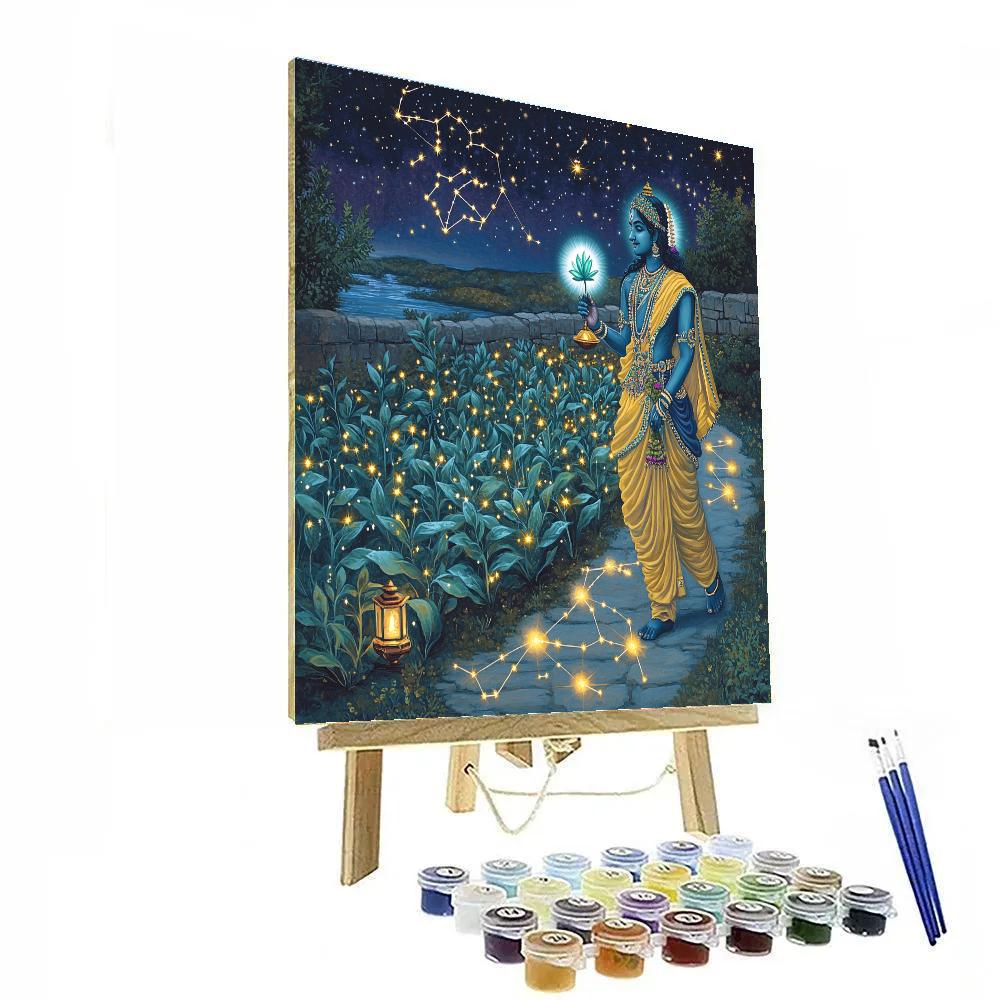 Vishnu In The Night Garden Of Tulsi Constellations DIY paint by numbers
