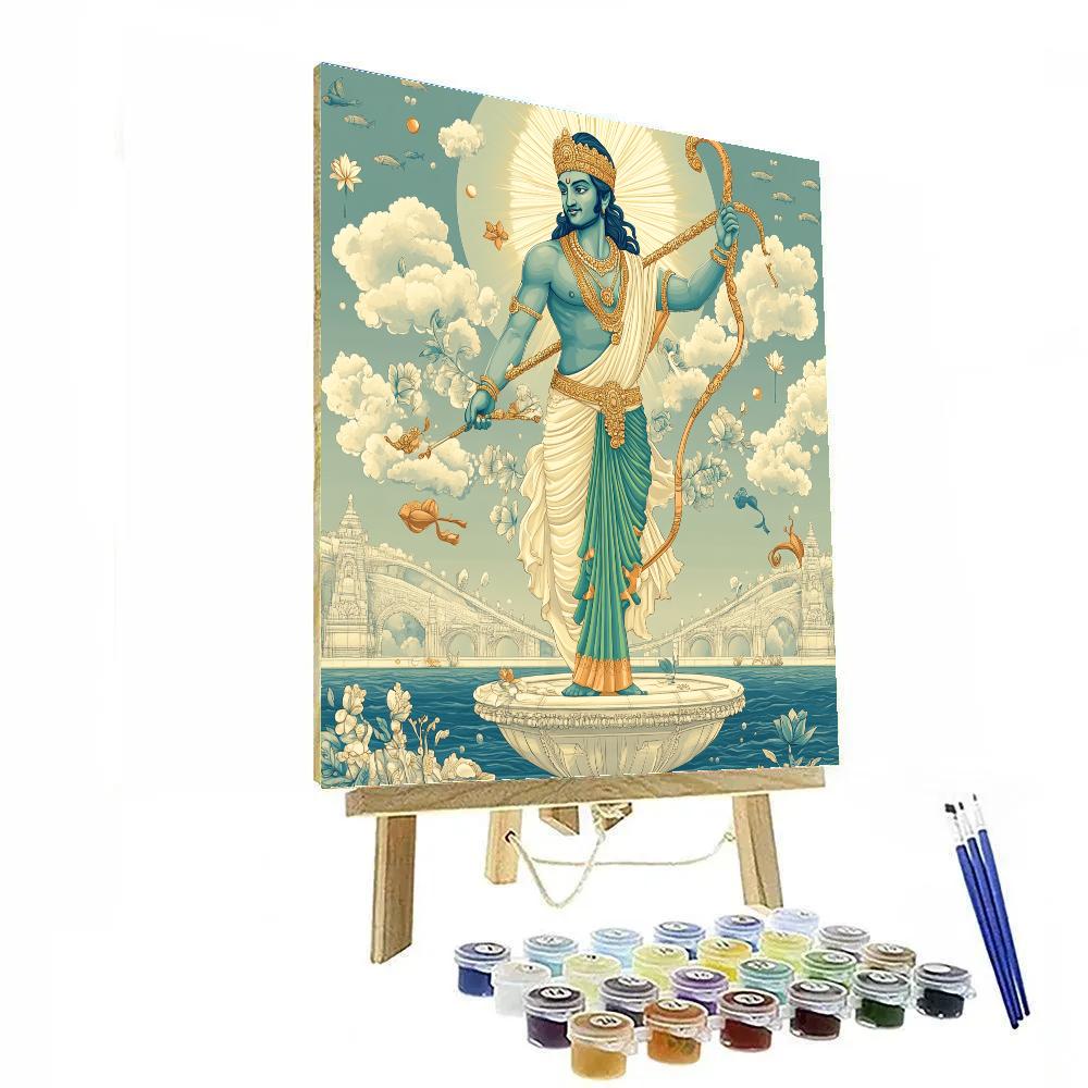 Skybridge Pilgrimage With Rama As Guiding Archer Paint by numbers art