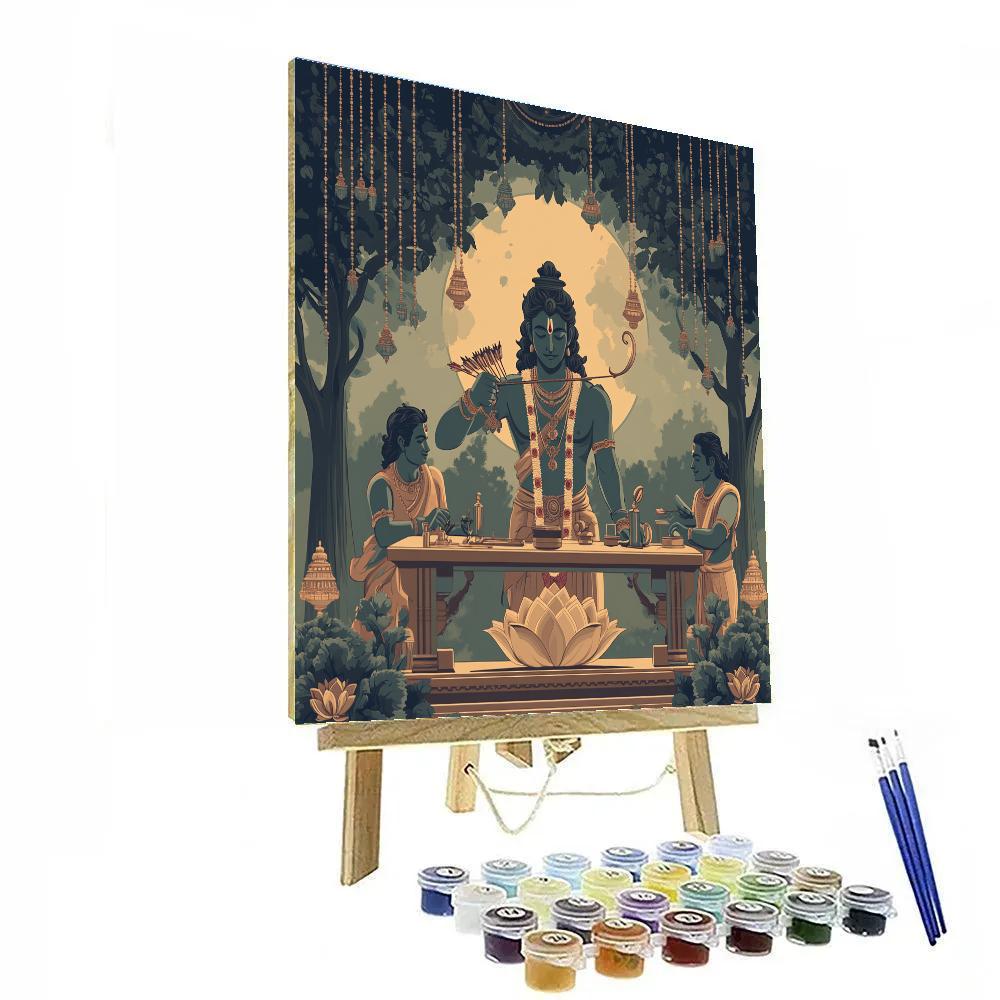 Moonlit Workshop Diorama Rama Crafted Dharma Paint by numbers kits