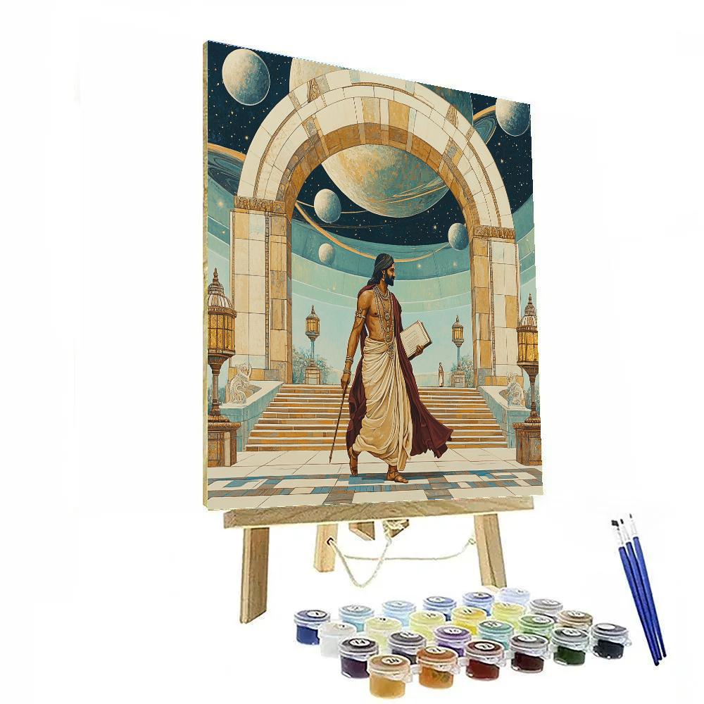 Brahma Under The Ringed Planet Arch Number painting