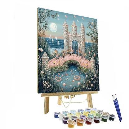 Oyster Reef Castle At Moonlit Low Tide paint by color