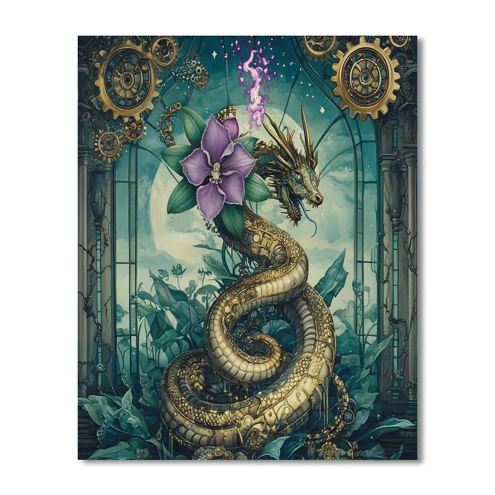 Clockwork Orchid Dragon Covenant DIY paint by numbers
