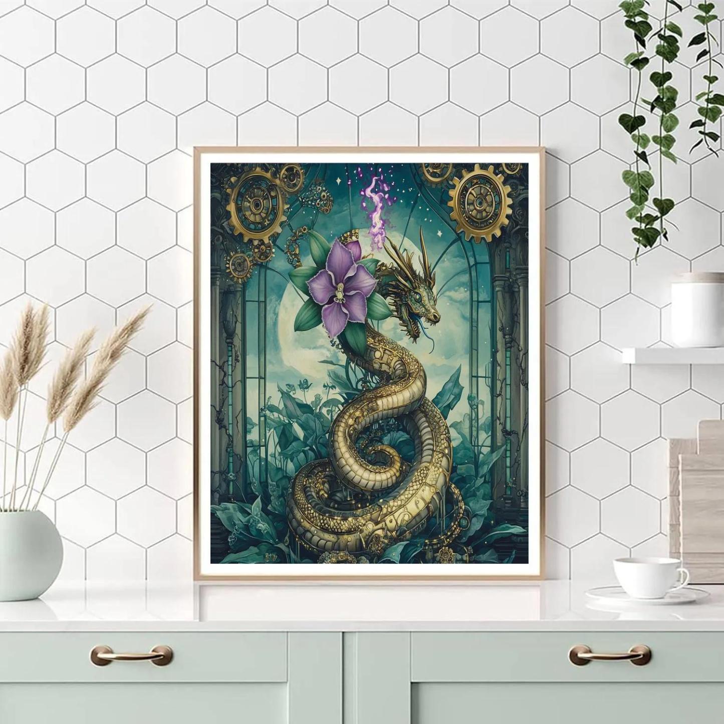 Clockwork Orchid Dragon Covenant DIY paint by numbers