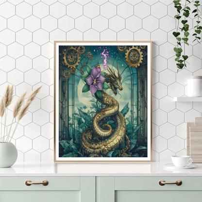 Clockwork Orchid Dragon Covenant DIY paint by numbers