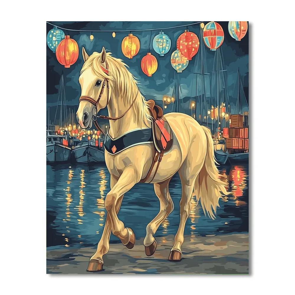 Lantern Harbor Horse Parade paint by color