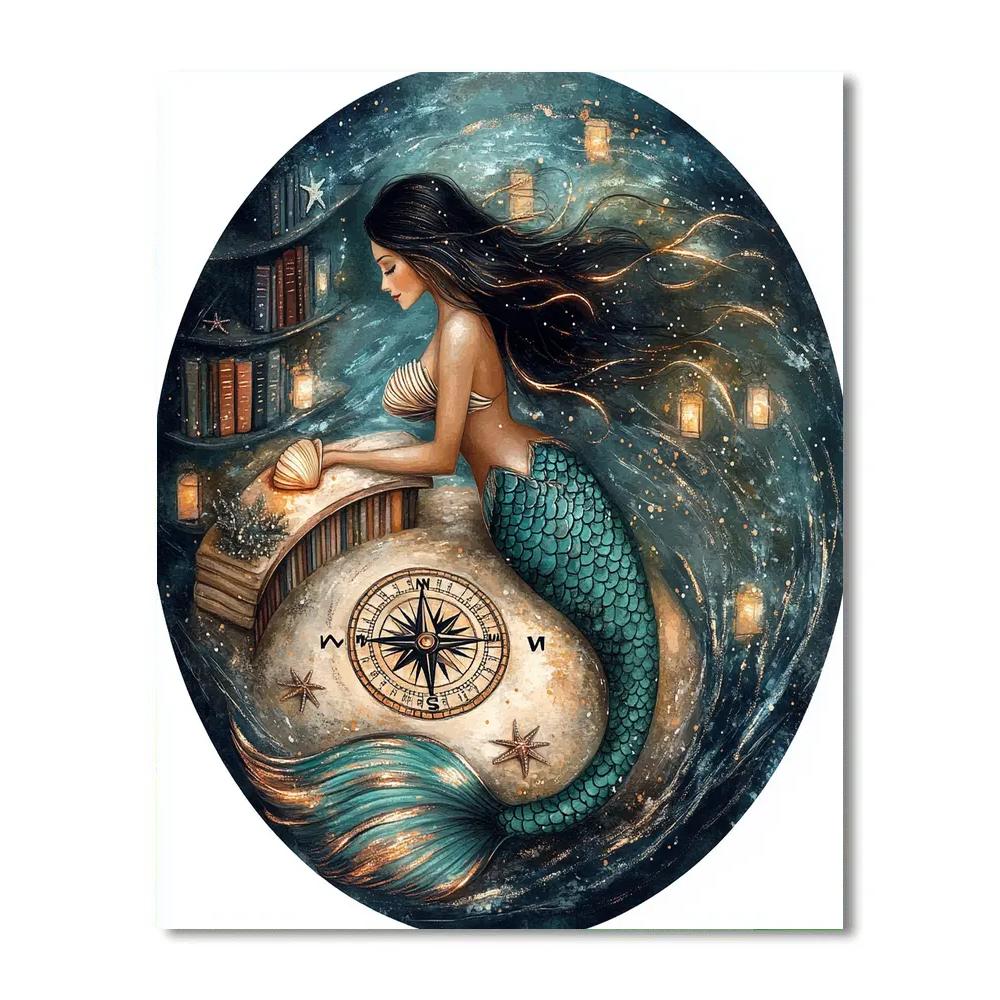 Tideclock Cartographer Mermaid paint by number