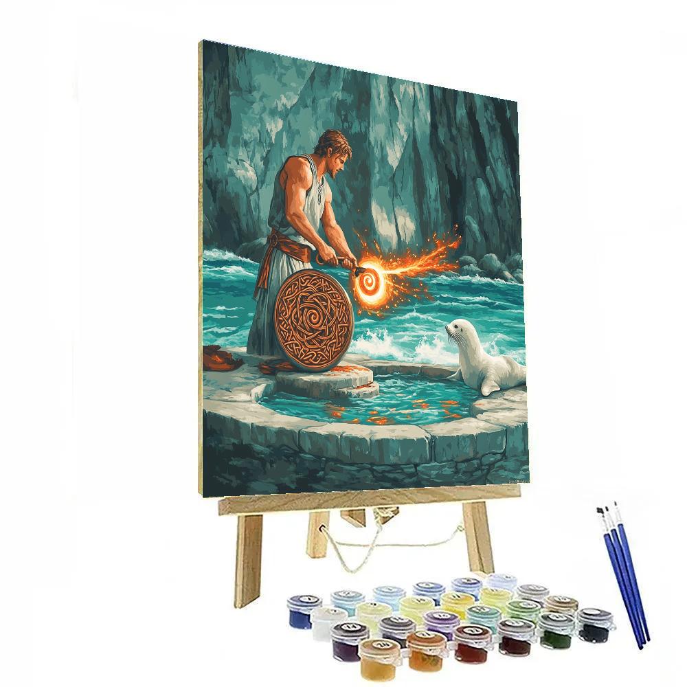 Harbor Forge With Celtic Knot Firelight paint by color