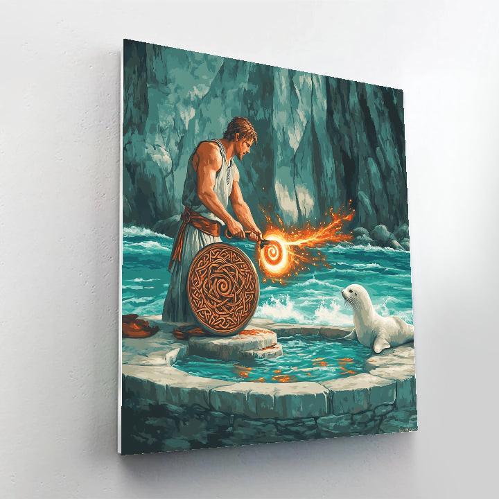 Harbor Forge With Celtic Knot Firelight paint by color