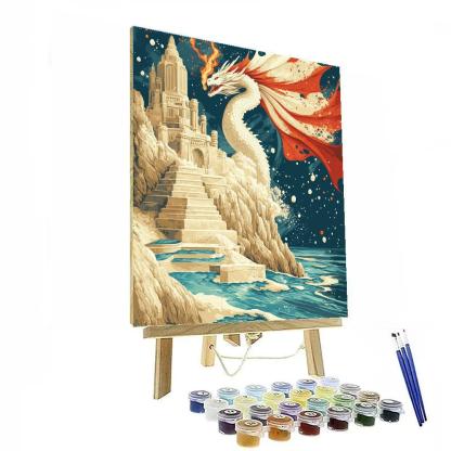 Saltwind Citadel With Dragon Sentinel Paint by numbers kits