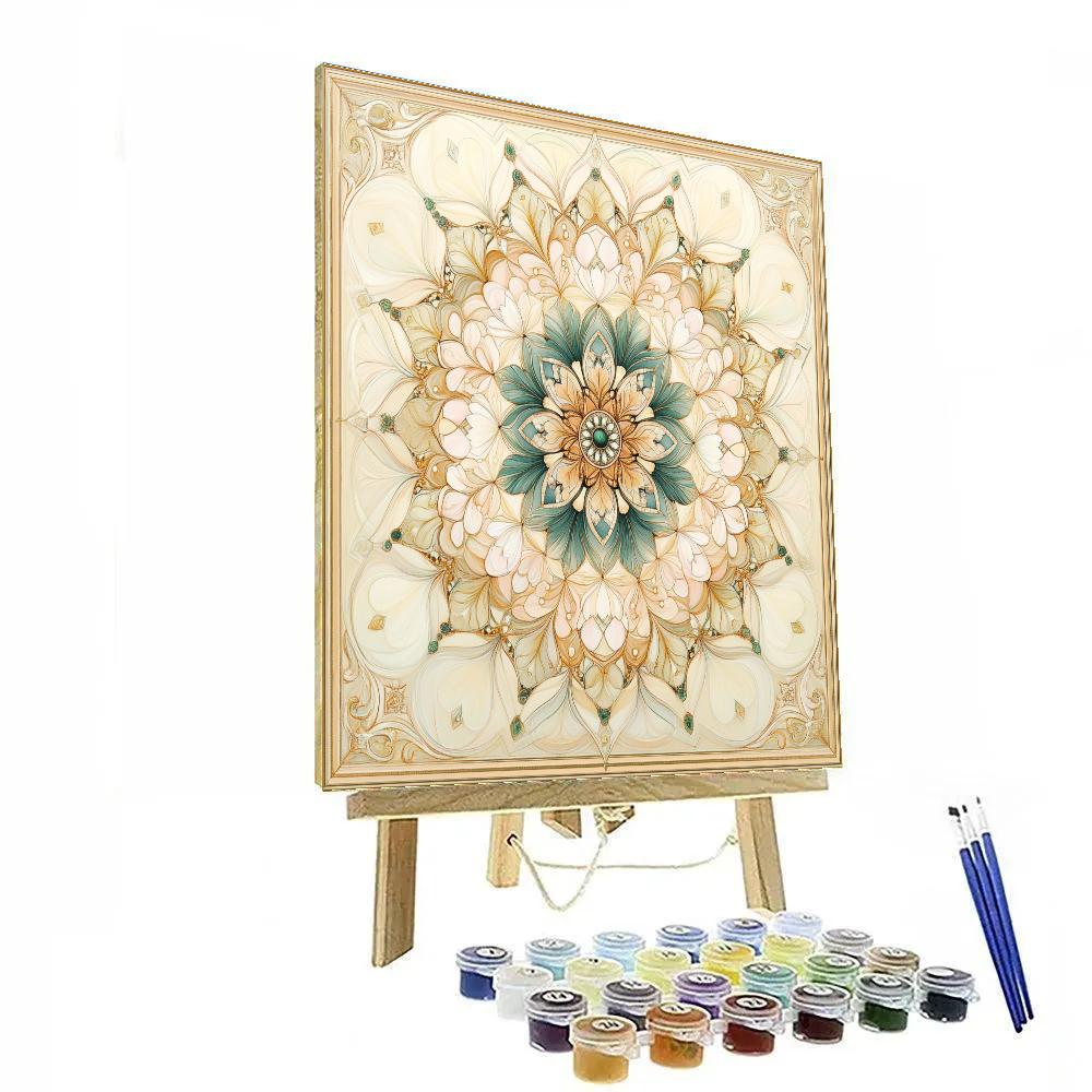 Alphonse Mucha Inspired Celestial Botanica Mandala Painting by numbers kit