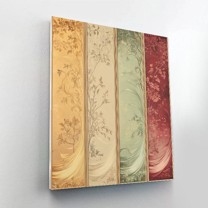 Alphonse Mucha Inspired Four Seasons Aurora Tapestry Paint by numbers art