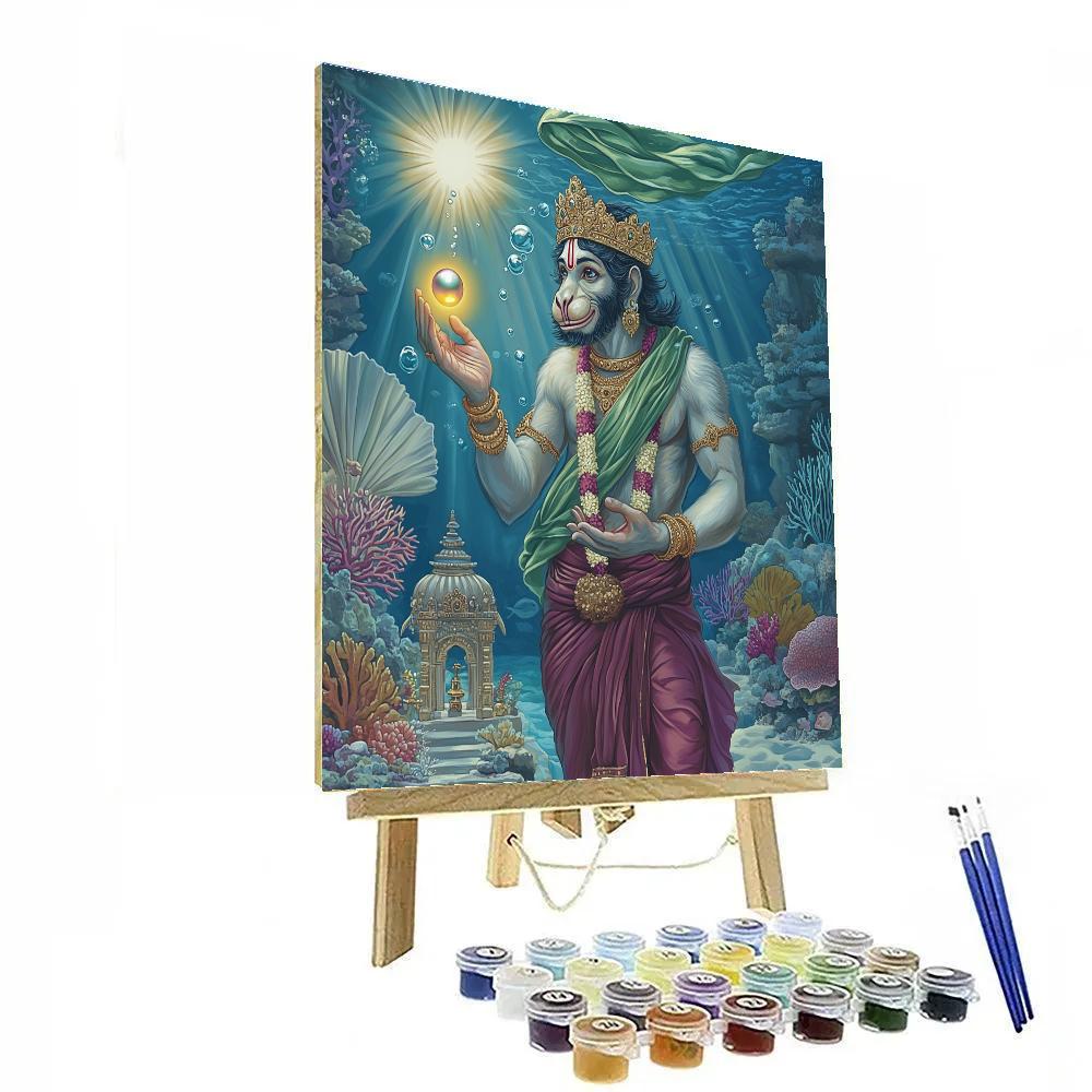 Underwater Hanuman Pearl Protector Paint by numbers kits