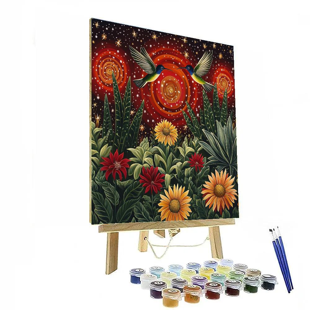 Frida Kahlo Inspired Nebula Garden Of Resilience Paint by numbers kits