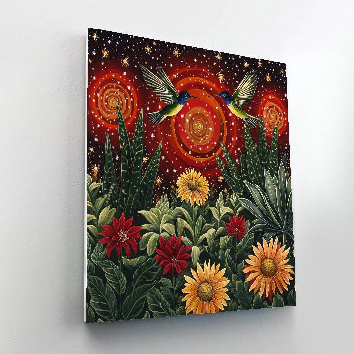 Frida Kahlo Inspired Nebula Garden Of Resilience Paint by numbers kits