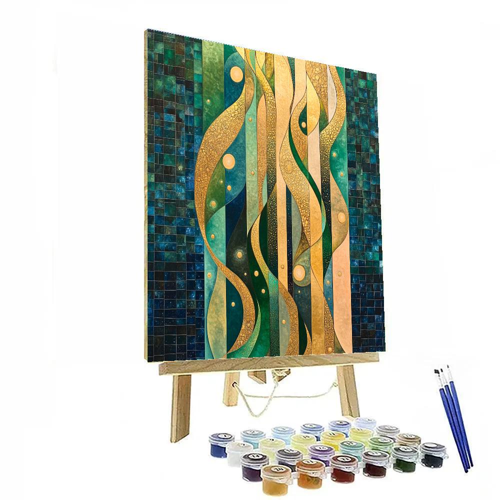 Gustav Klimt Inspired Aurora Mosaic Reverie Paint by numbers kits