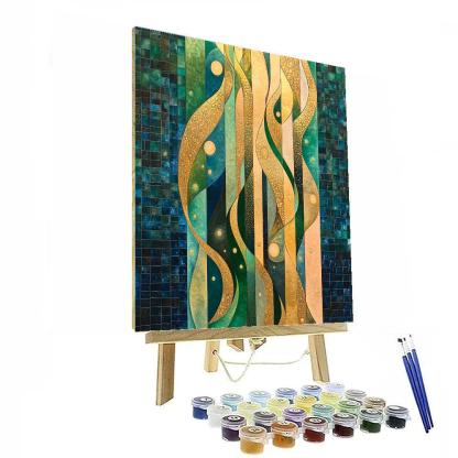 Gustav Klimt Inspired Aurora Mosaic Reverie Paint by numbers kits