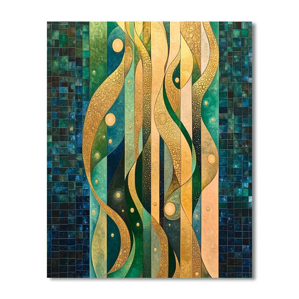 Gustav Klimt Inspired Aurora Mosaic Reverie Paint by numbers kits