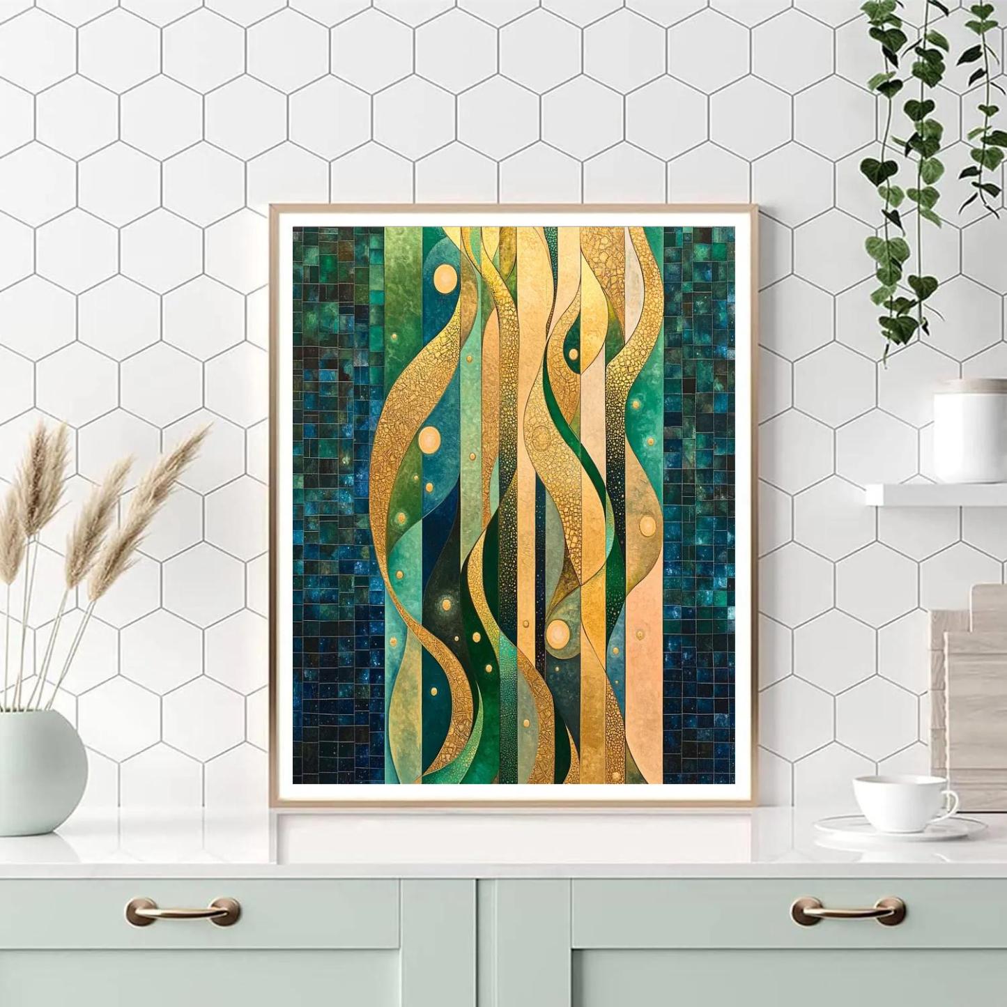 Gustav Klimt Inspired Aurora Mosaic Reverie Paint by numbers kits